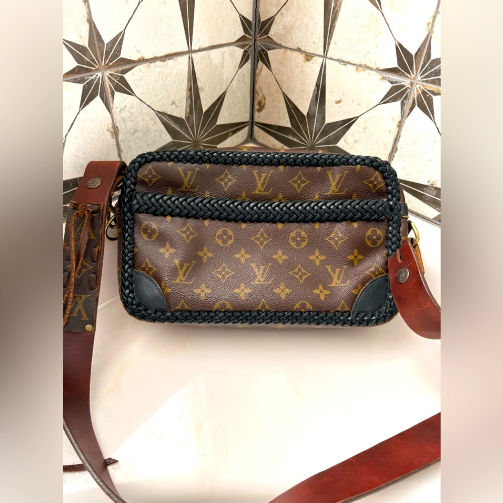 Vintage Boho Bag Riviera with Wallet (Authentic repurposed Louis Vuitton)
